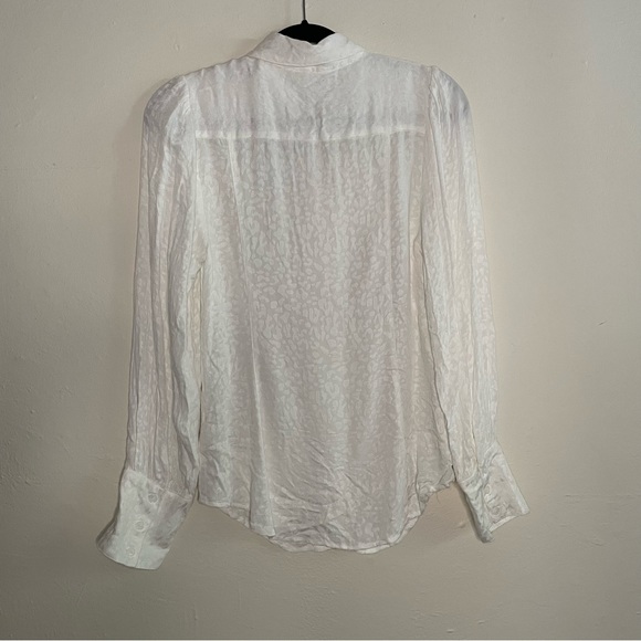 Free People Bianca Blouse long sleeve button down s white - Picture 5 of 11